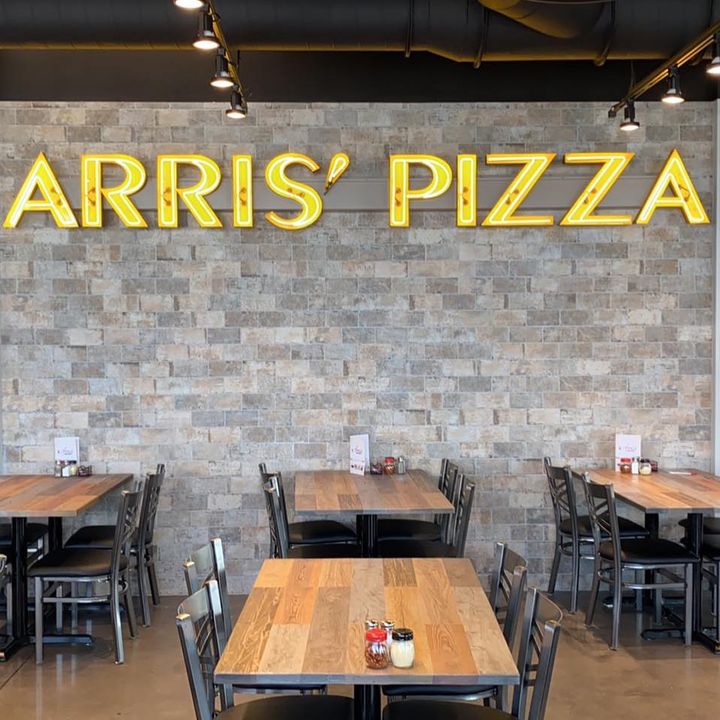 Arris Pizza Republic: A welcoming sight at 7330 W Farm Rd 170, Republic, MO.